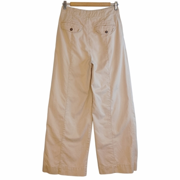 Madewell Khaki Sz 2 Highwaist Wide-Leg Trouser Pants - Picture 6 of 15